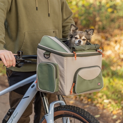 Trixie fietsmand voor stuur polyester olijfgroen / beige - 48x34x40 cm - Afbeelding 15