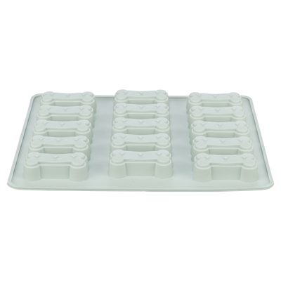 Trixie bakmat voor dierensnacks botvorm bpa vrij grijs - 24x29 cm - Afbeelding 3