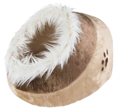 Trixie kattenmand iglo minou beige / bruin - 41x35x26 cm - Afbeelding 2