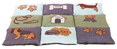 Trixie hondenkussen patchwork blauw / groen - 80x55x3 cm - Afbeelding 4