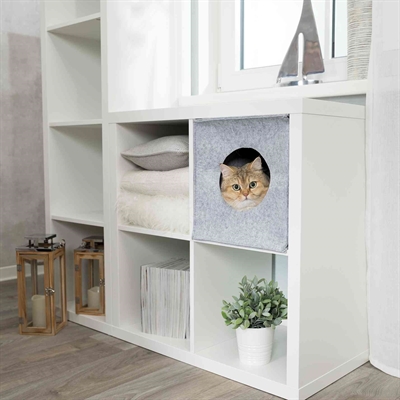 Trixie kattenmand iglo anton grijs - 37x33x33 cm - Afbeelding 5