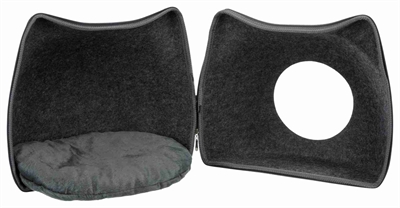 Trixie relax iglo kat vilt grijs - 38x37x35 cm - Afbeelding 2