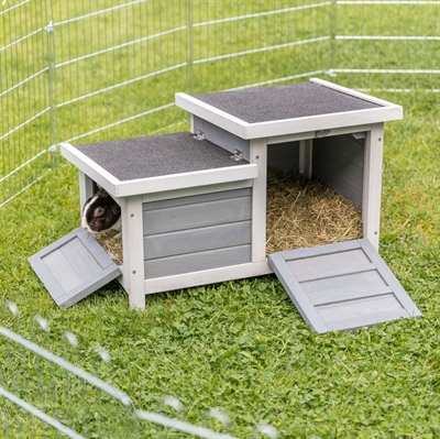 Trixie knaagdierhuis met 2 ingangen grijs / wit - 70x45x43 cm - Afbeelding 11