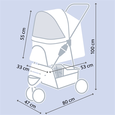Trixie hondenbuggy zwart - 80x47x100 cm - Afbeelding 20