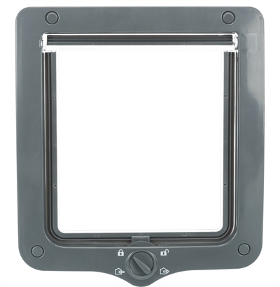 Trixie 4-weg kattenluik xl met tunnel grijs - 24x28 cm - Afbeelding 2