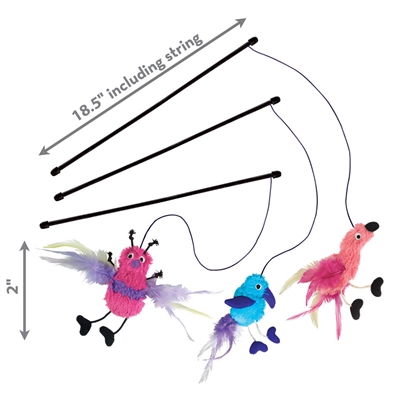 Kong cat teaser feather assorti - 47x5x4 cm - Afbeelding 5
