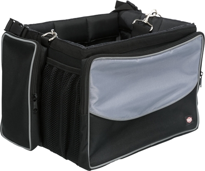 Trixie fietsmand voor aan stuur nylon zwart / grijs - 41x26x26 cm - Afbeelding 3