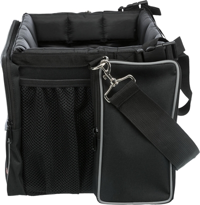 Trixie fietsmand voor aan stuur nylon zwart / grijs - 41x26x26 cm - Afbeelding 4