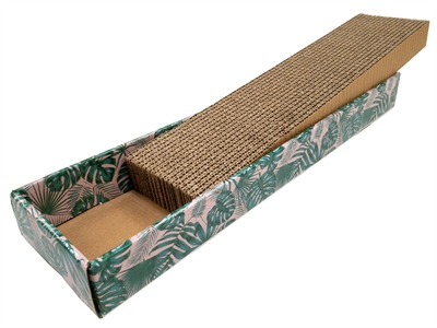 Croci krabplank homedecor textuur bladeren groen - 48x12,5x5 cm - Afbeelding 2