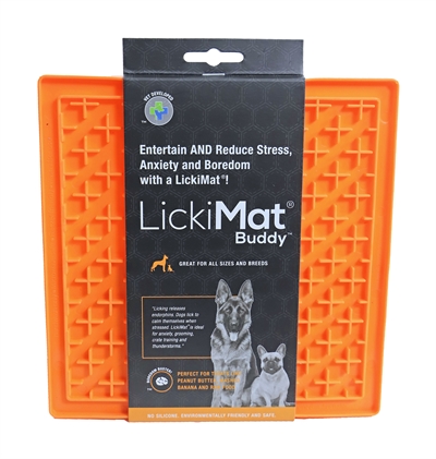 Lickimat buddy oranje - 20x20 cm - Afbeelding 2
