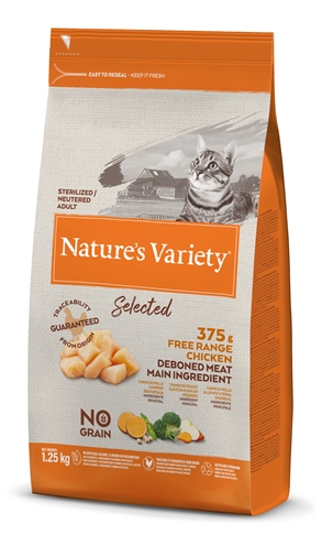 Natures variety selected sterilized free range chicken - 1,25 kg