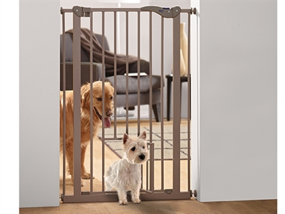 Savic dog barrier afsluithek met kleine deur grijs - 74-84x107 cm - Afbeelding 3