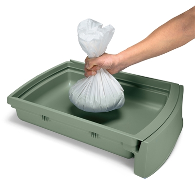 Imac kattenbak zuma 2nd life met schuiflade groen - 56x40x42,5 cm - Afbeelding 2
