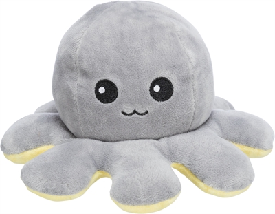 Trixie octopus omkeerbaar pluche grijs / geel - 19 cm - Afbeelding 8