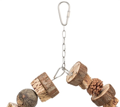 Trixie ringschommel hout / dennenappels naturel - 18x18 cm - Afbeelding 2