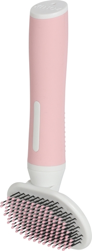Zolux anah slickerborstel soft roze / wit - s 6,5x3,5x16 cm - Afbeelding 2