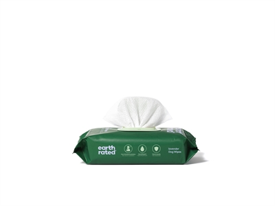 Earth rated dog wipes lavendel composteerbaar - 20,5x20,5 cm 100 st - Afbeelding 2