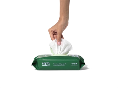 Earth rated dog wipes lavendel composteerbaar - 20,5x20,5 cm 100 st - Afbeelding 3