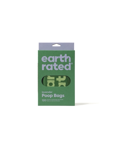 Earth rated poepzakjes met handvaten lavendel gerecycled - 120 st - Afbeelding 2
