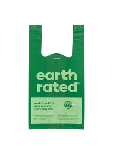 Earth rated poepzakjes met handvaten lavendel gerecycled - 120 st - Afbeelding 5