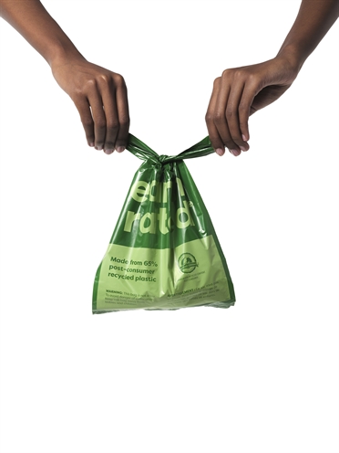 Earth rated poepzakjes met handvaten lavendel gerecycled - 120 st - Afbeelding 6