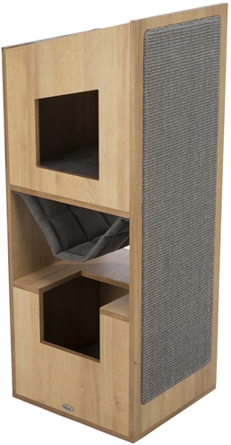 Trixie citystyle cat tower bruin / grijs - 105 cm - Afbeelding 2