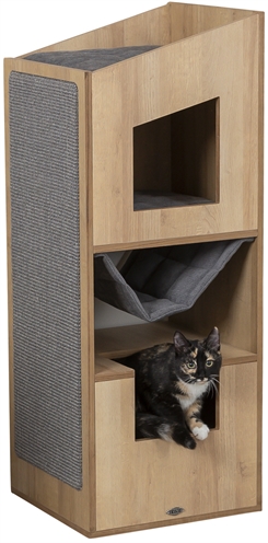 Trixie citystyle cat tower bruin / grijs - 105 cm - Afbeelding 7