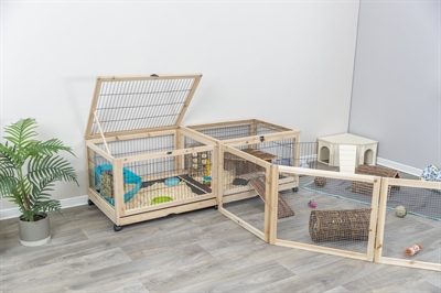 Trixie indoor verblijf voor cavia's en konijnen - 150x50x60 cm - Afbeelding 9