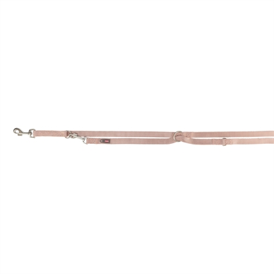 Trixie hondenriem premium verstelbaar blush - 200x1 cm - Afbeelding 2