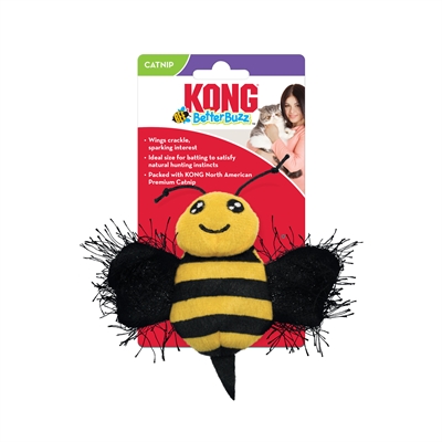 Kong better buzz bee geel / zwart - 12,5x11x4 cm - Afbeelding 2