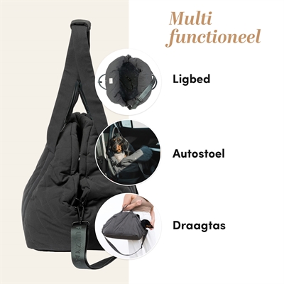 Obi & jack luxe multifunctionele reistas en car seat slate grey - 50x39x30 cm - Afbeelding 2