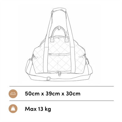 Obi & jack luxe multifunctionele reistas en car seat slate grey - 50x39x30 cm - Afbeelding 10