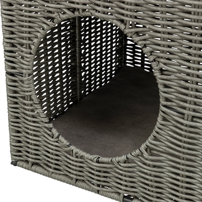 Trixie kattenmand amalia hoekig polyrattan grijs - 37x35x57 cm - Afbeelding 7