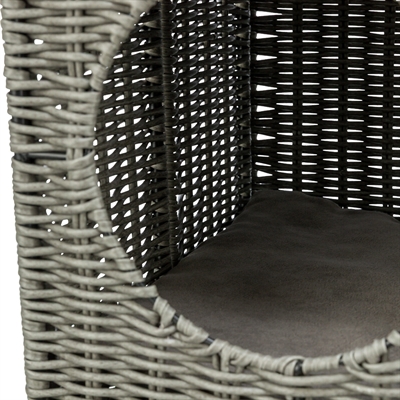 Trixie kattenmand amalia hoekig polyrattan grijs - 37x35x57 cm - Afbeelding 8