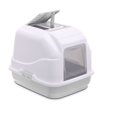 Imac kattenbak easy cat wit / lichtgrijs - 50x40x40 cm - Afbeelding 2
